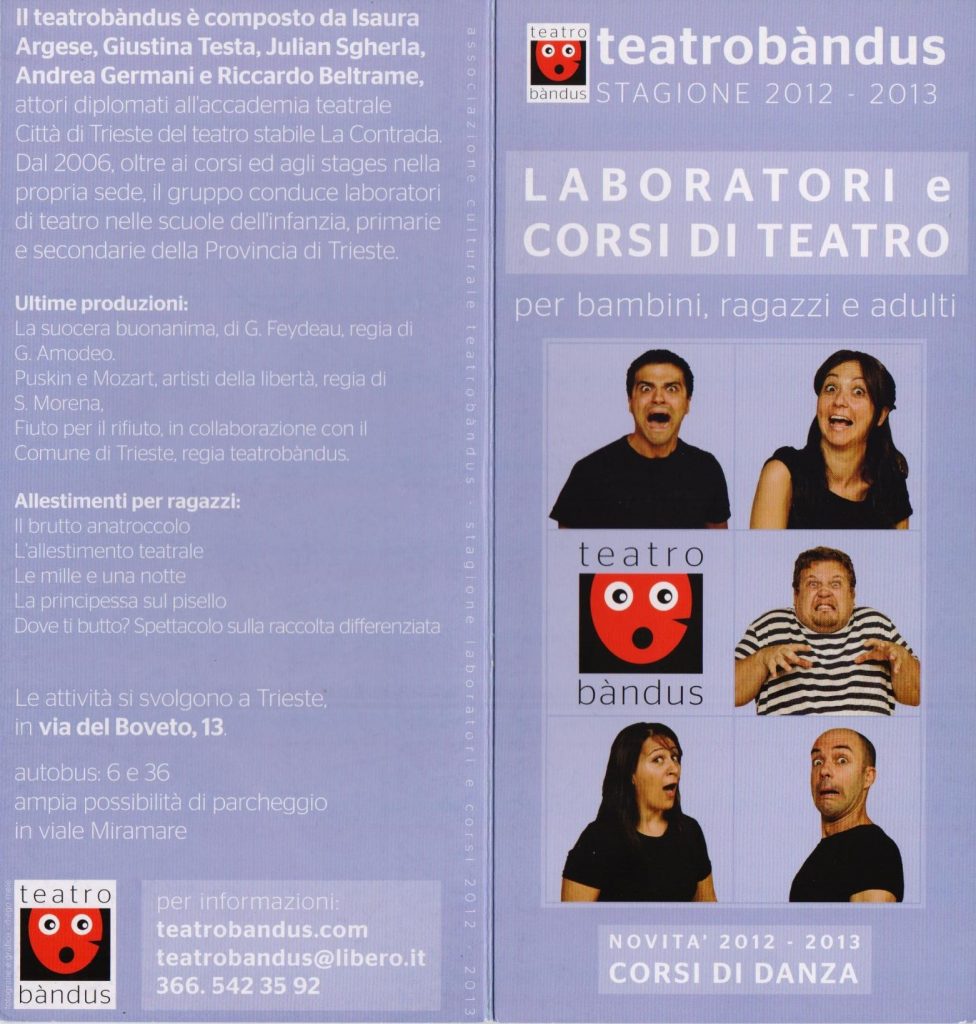 Corsi e laboratori di teatro a Trieste 2014