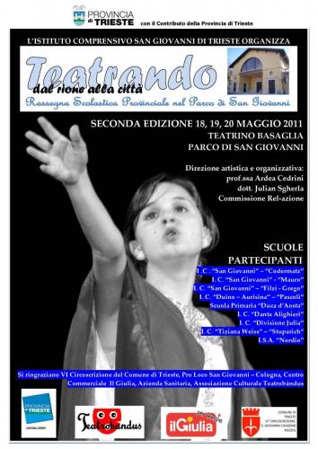 LOCANDINA RASSEGNA SCOLASTICA TEATRANDO DAL RIONE ALLA CITTA 2011